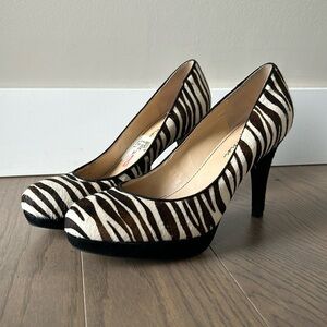 Zebra print heels